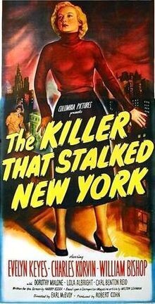 The Killer That Stalked New York DVD - (1950) -  Evelyn Keyes, Charles Korvin, William Bishop**