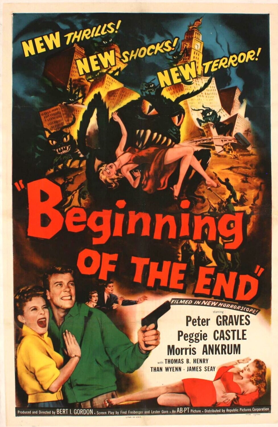 Beginning Of The End DVD - (1957) -  Peter Graves, Peggie Castle, Morris Ankrum++