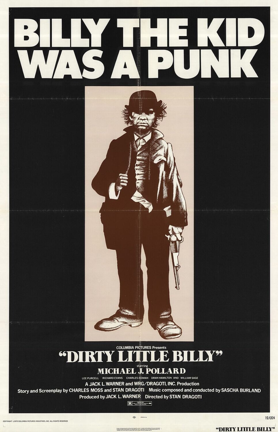 Dirty Little Billy DVD - (1972) -Michael J. Pollard, Richard Evans, Charles Aidman, Lee Purcell