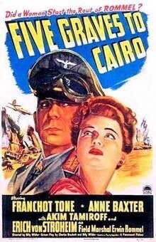 Five Graves To Cairo DVD - (1943) - Franchot Tone, Anne Baxter, Akim Tamiroff, Erich von Stroheim