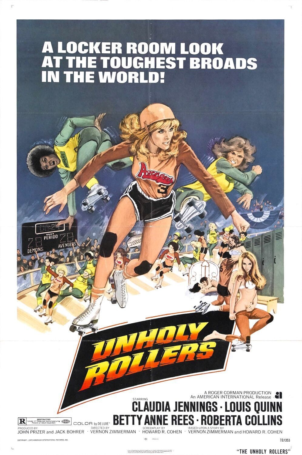 The Unholy Rollers DVD - (1972) - Claudia Jennings, Louis Quinn, Betty Anne Rees, Roberta Collins, Alan Vint