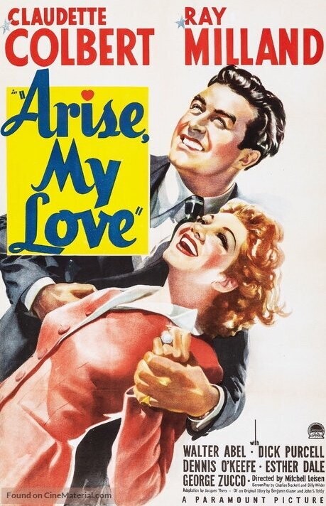 Arise, My Love DVD - (1940) - Claudette Colbert, Ray Milland, Dennis O'Keefe**