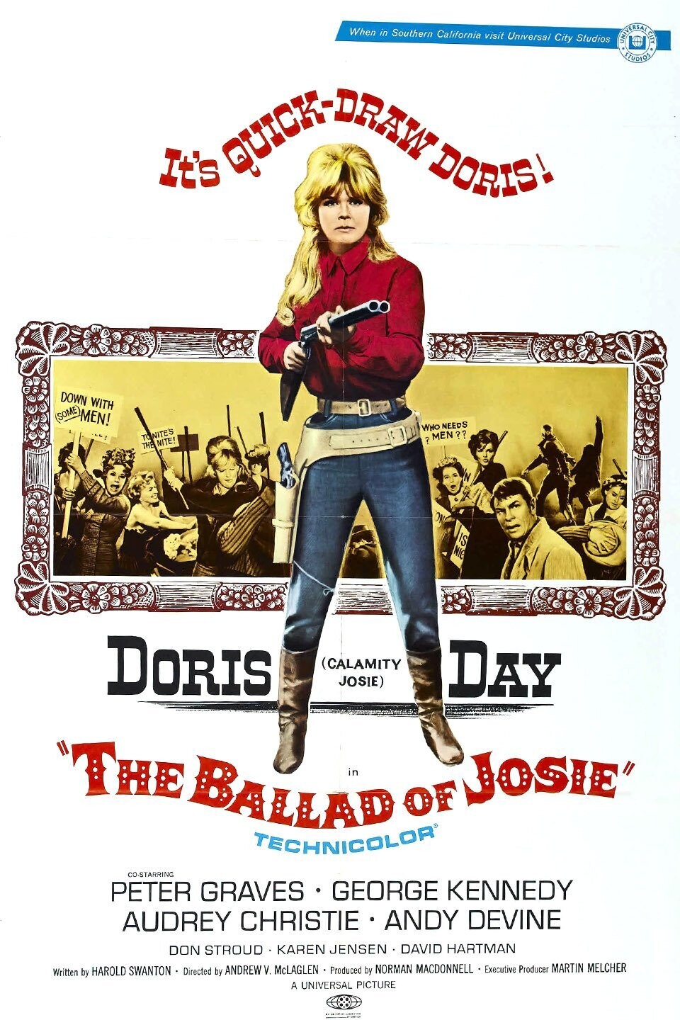 The Balled Of Josie DVD - (1967) -Doris Day, Peter Graves, George Kennedy, Andy Devine, William Talman, David Hartman**