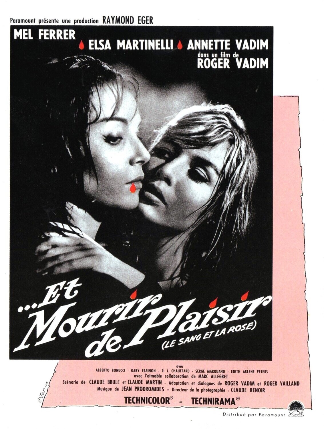 Blood And Roses DVD - (1960) - Mel Ferrer, Elsa Martinelli, Annette Stroyberg, René-Jean Chauffard