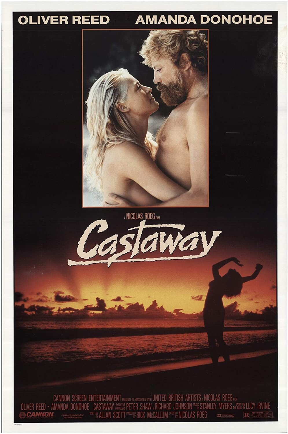 Castaway DVD - (1986) - Oliver Reed, Amanda Donohoe