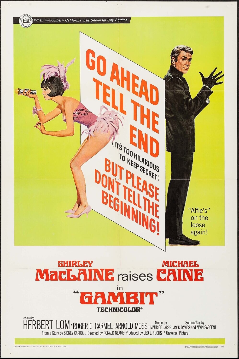 Gambit DVD - (1966) - Shirley MacLaine, Michael Caine, Herbert Lom, Roger C. Carmel, Arnold Moss