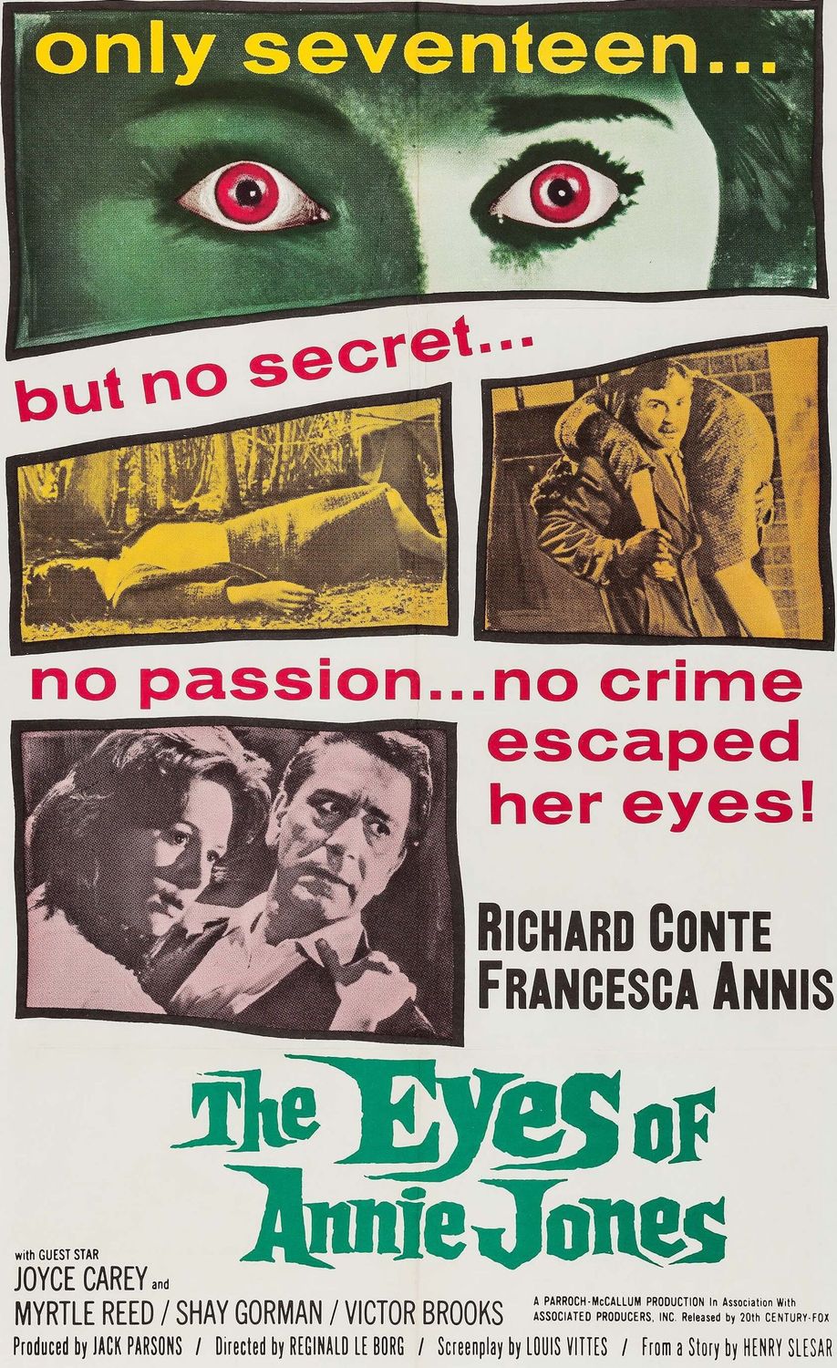 The Eyes Of Annie Jones - DVD - (1964) -  Richard Conte, Francesca Annis, Joyce Carey~~