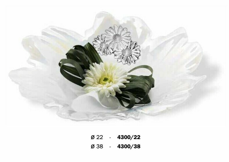 CENTROTAVOLA CON FIORE E ARGENTO
