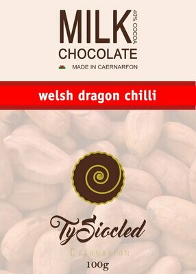 Milk Chocolate Bar - Welsh Dragon Chilli