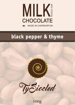 Milk Chocolate Bar - Black Pepper & Thyme
