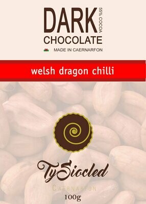 Dark Chocolate Bar - Welsh Dragon Chilli