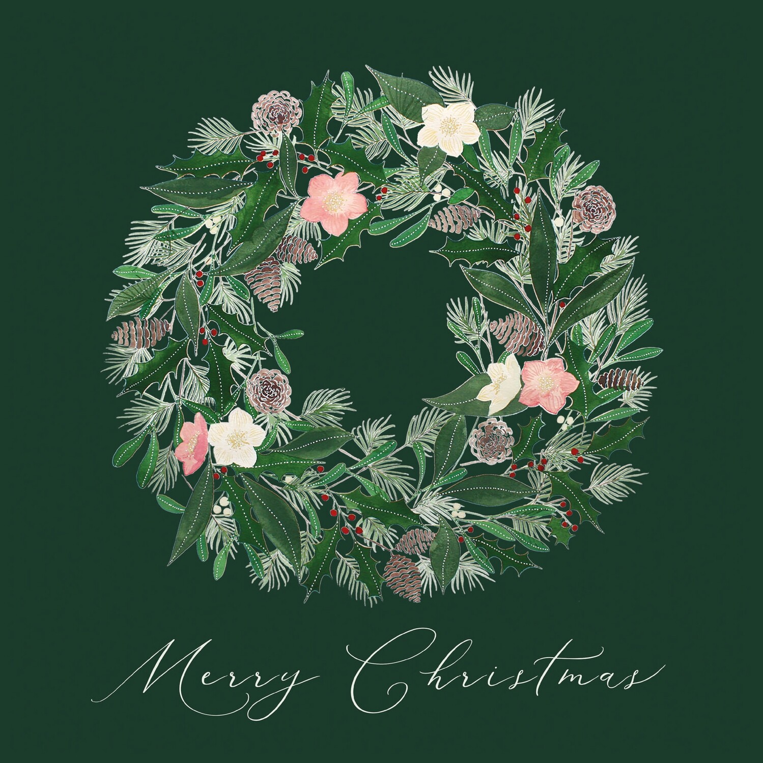 Christmas Wreath - Cornish Charity Christmas Cards