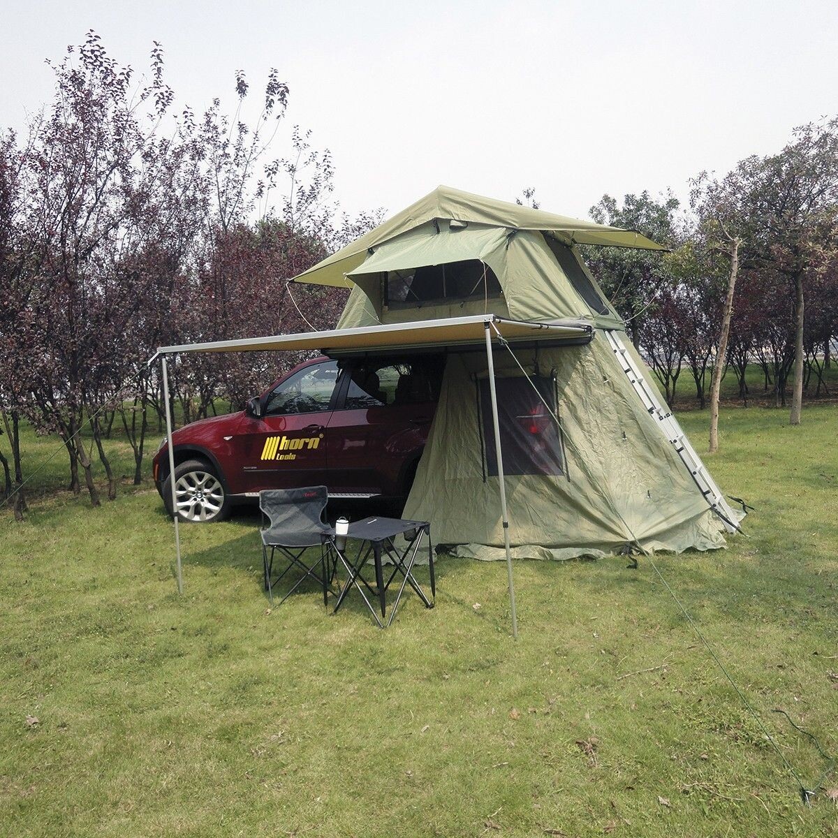 Trapper Joe inklusive Vorzelt grün