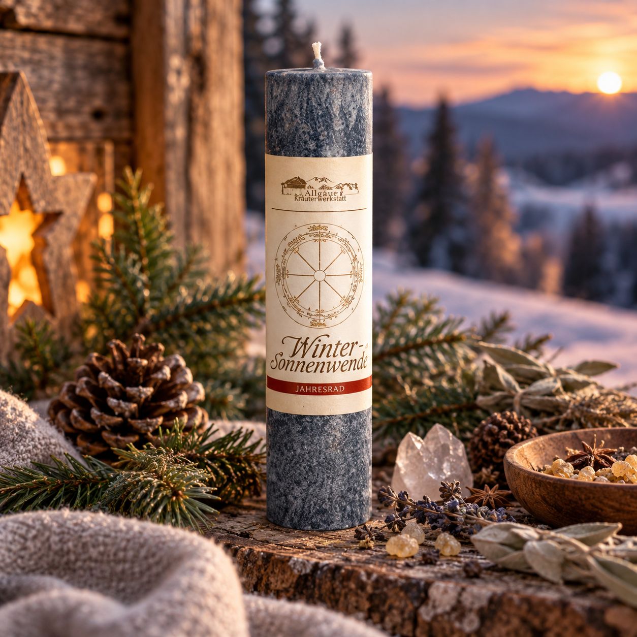 Heilkräuterkerze „Wintersonnenwende“ | ❣️ Auslieferung ab 22.11. Heilkräuterkerze „Wintersonnenwende“ | ❣️ Auslieferung ab 22.11.