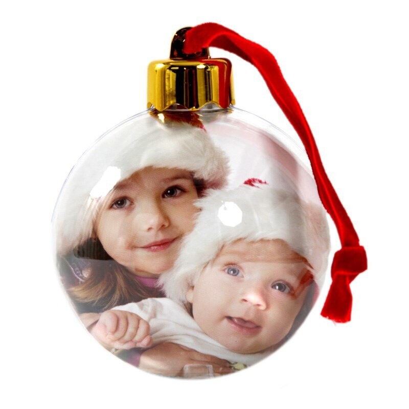 Palla di Natale in plastica trasparente