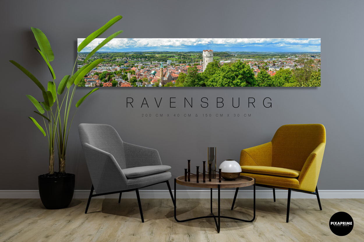 Ravensburg - Panorama - Kunstdruck