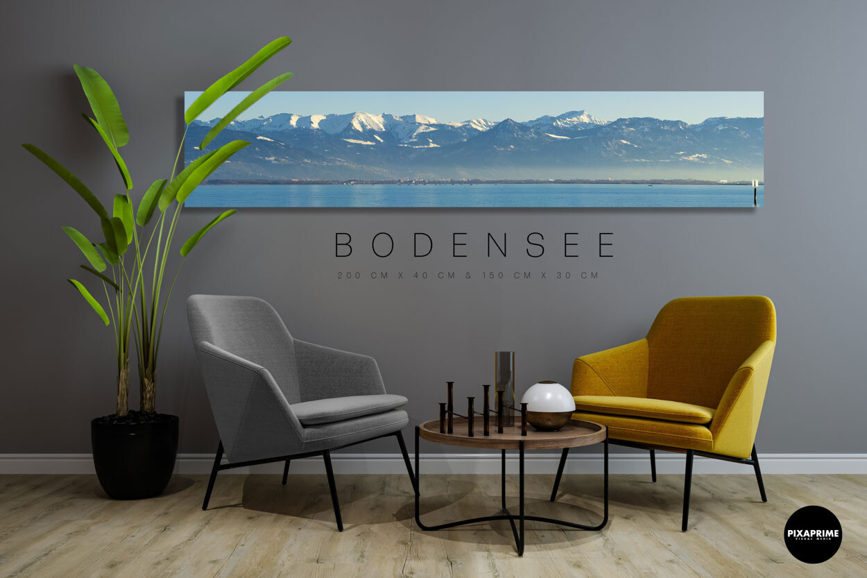 Alpen & Bodensee - Panorama - Kunstdruck