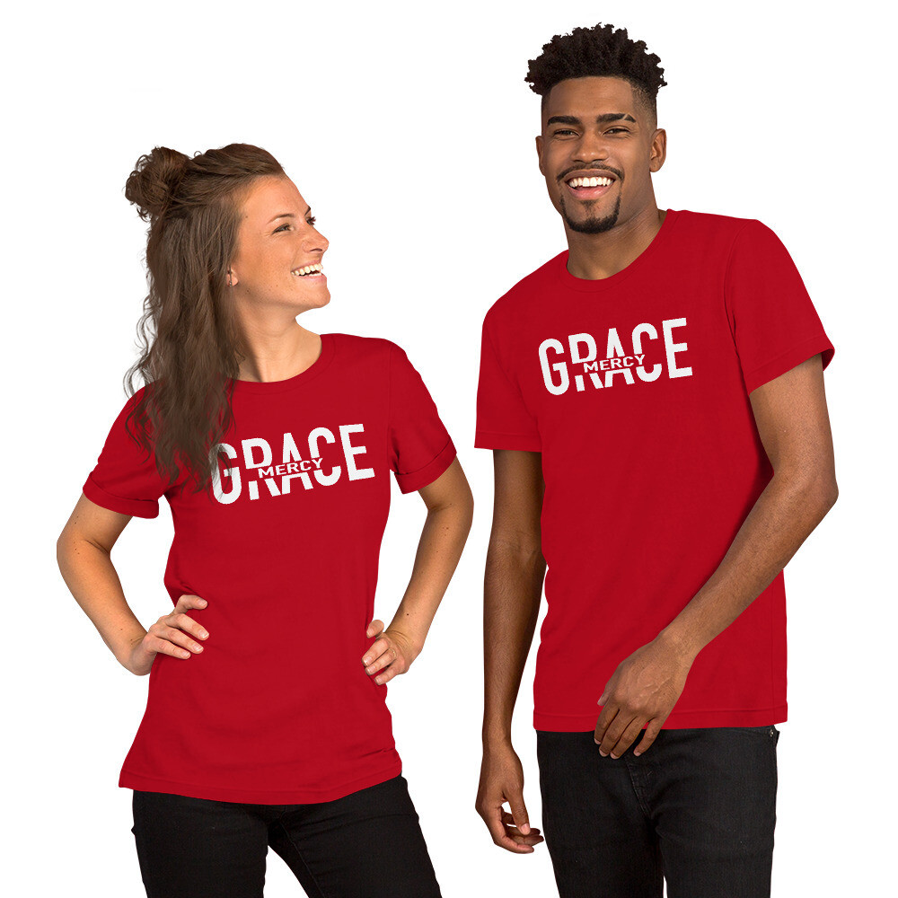 GRACE AND MERCY T-SHIRT (WHT FONT) UNISEX