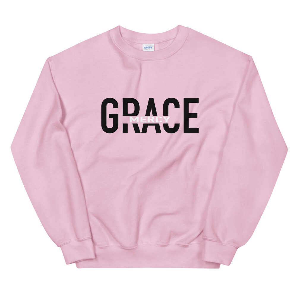 GRACE AND MERCY SWEATSHIRT (BLK/WHT FONT) UNISEX