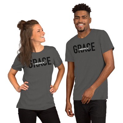 GRACE AND MERCY T-SHIRT (BLK/WHT FONT) UNISEX