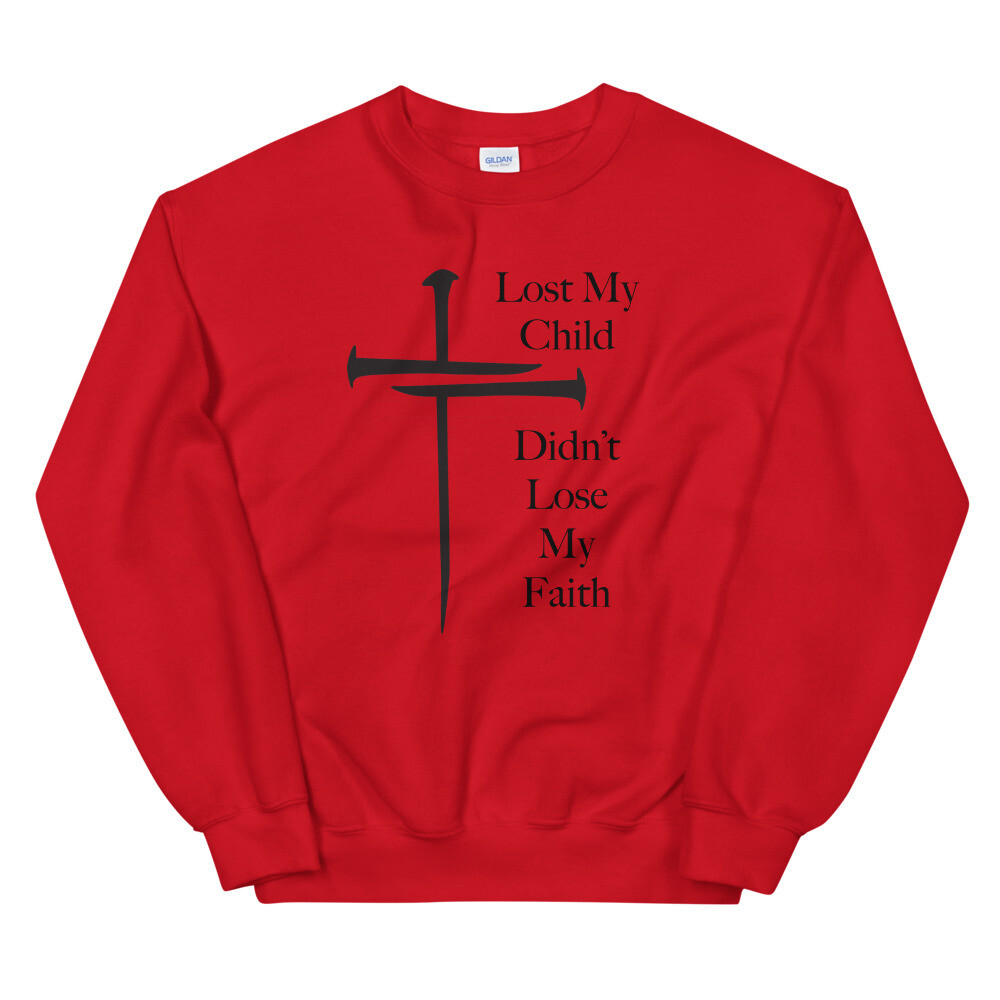 LOST MY CHILD SWEATSHIRT UNISEX, Color: Red, Size: S