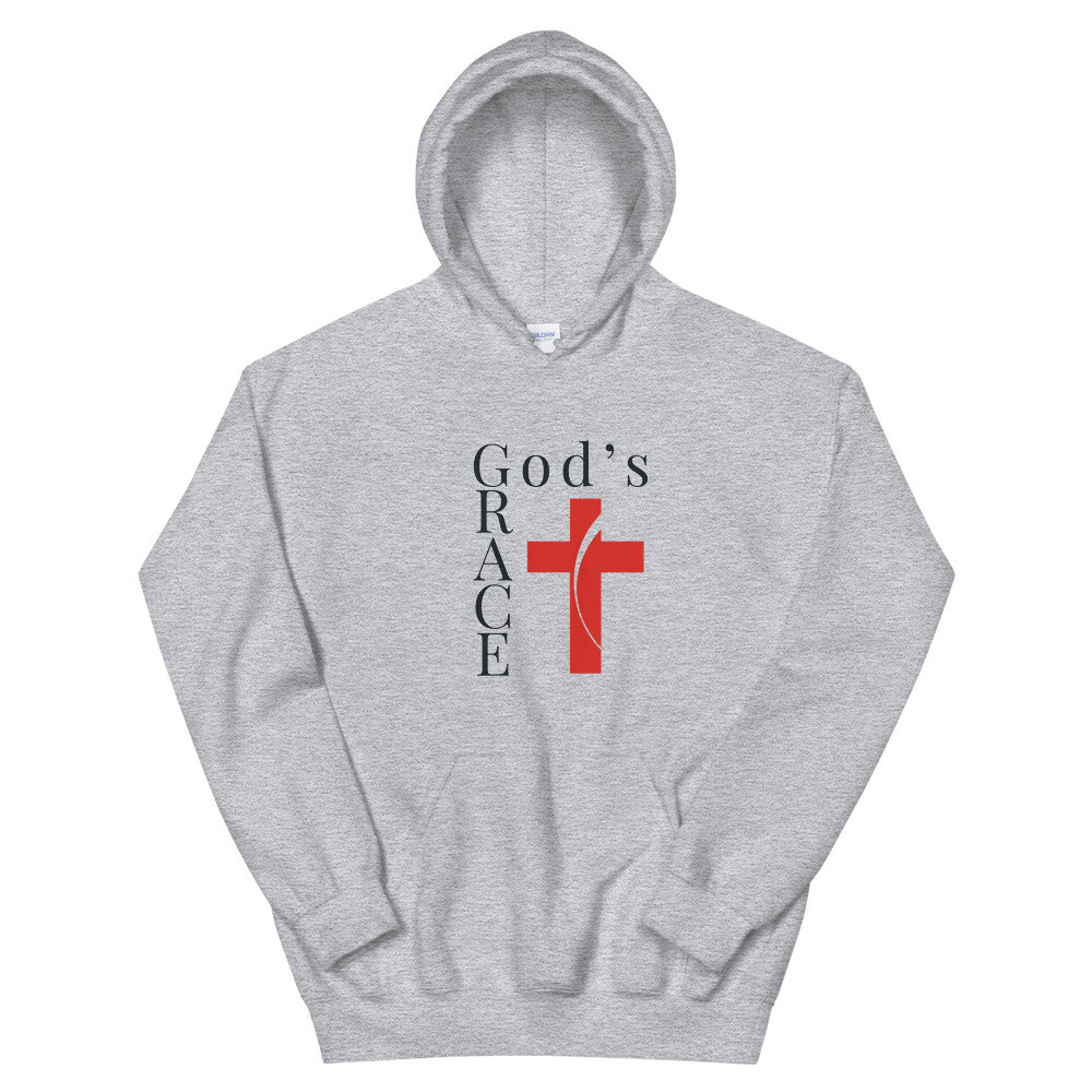 GOD&#39;S GRACE CROSS HOODIE UNISEX
