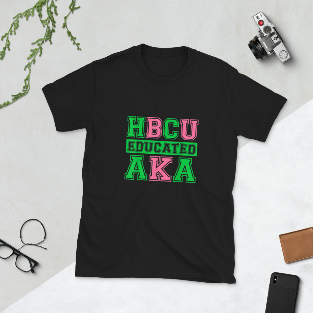 AKA HBCU EDUCATED T-SHIRT, Color: Black, Size: S