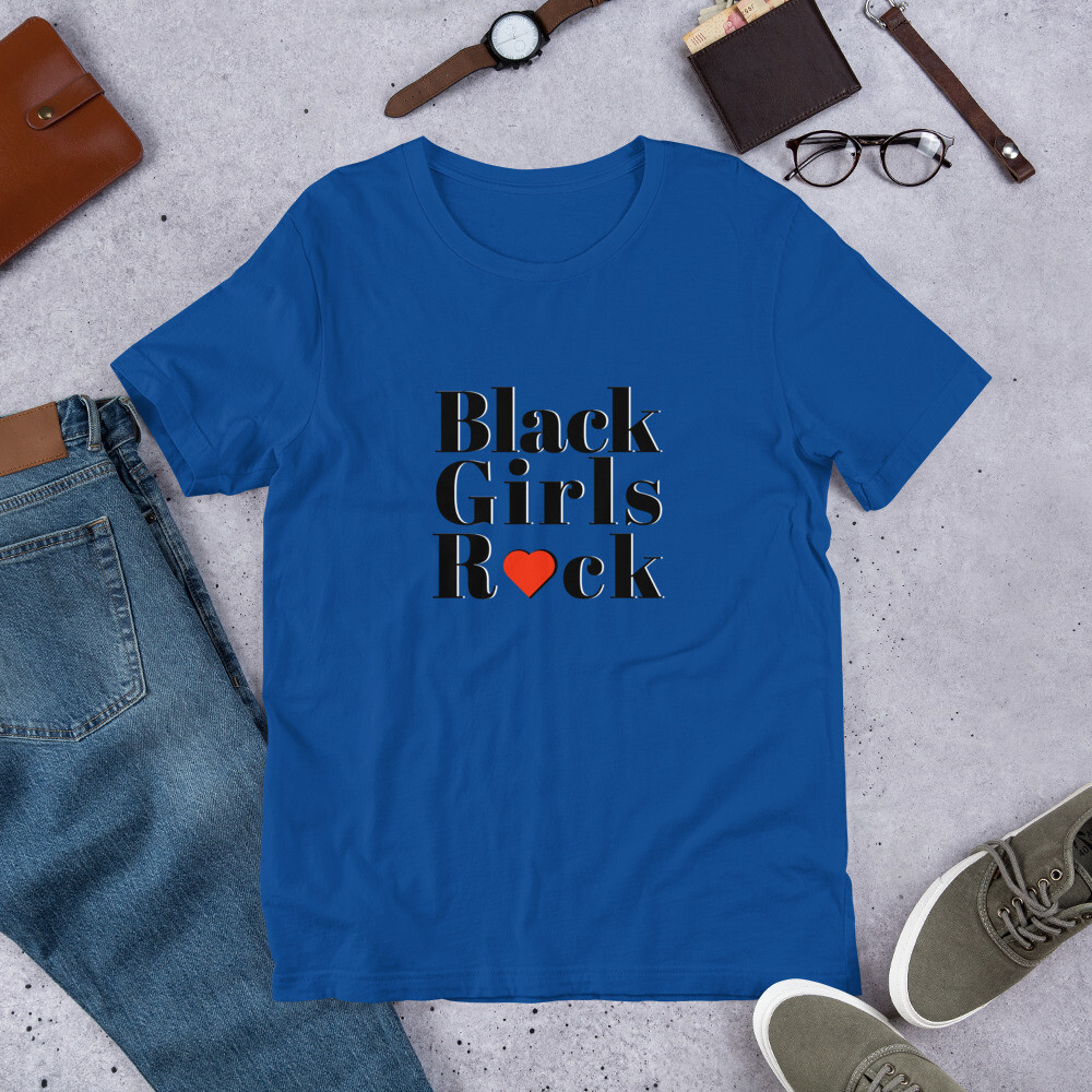 BLACK GIRLS ROCK T-SHIRT w/HEART, Color: True Royal, Size: S