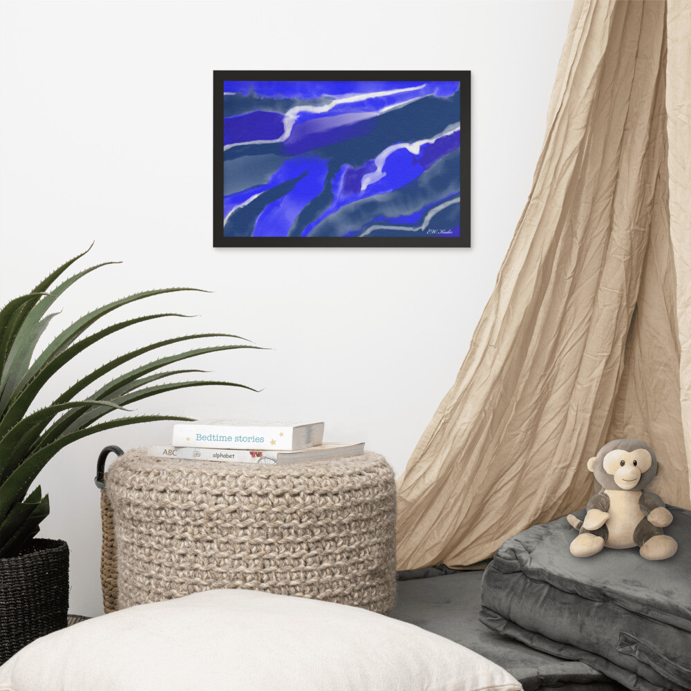ART - OCEAN -FRAMED POSTER, Size: 12×18