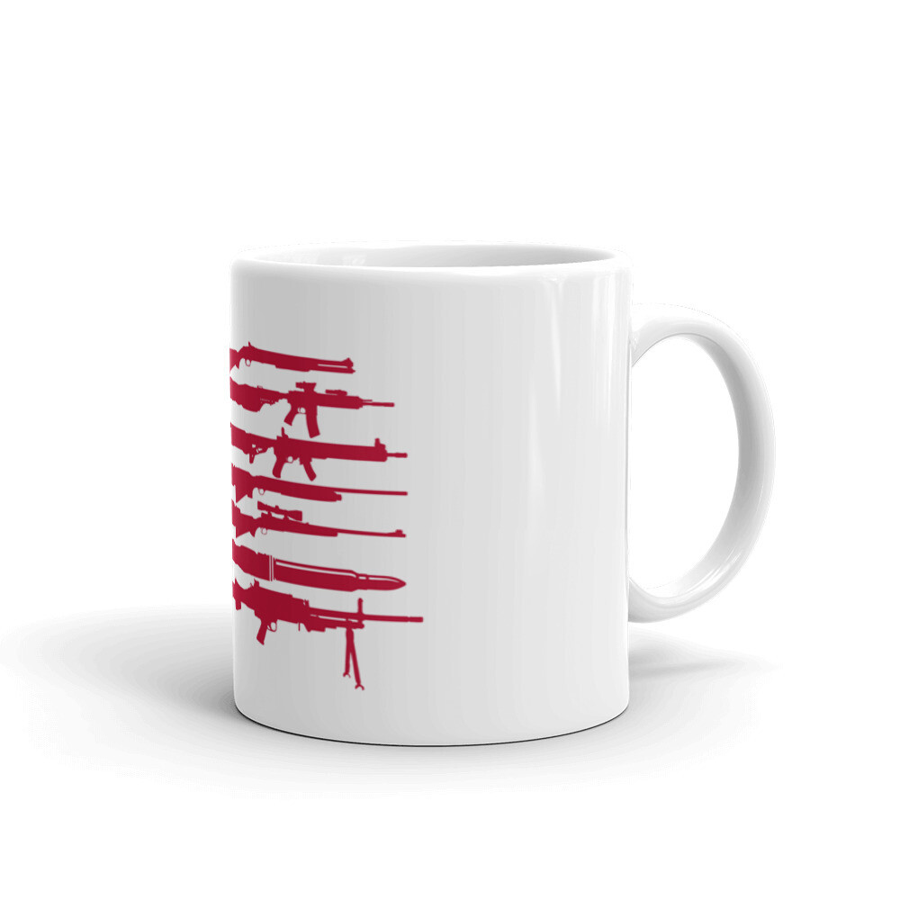MUGS - GUNZ &amp; GLORY RED, Size: 11oz