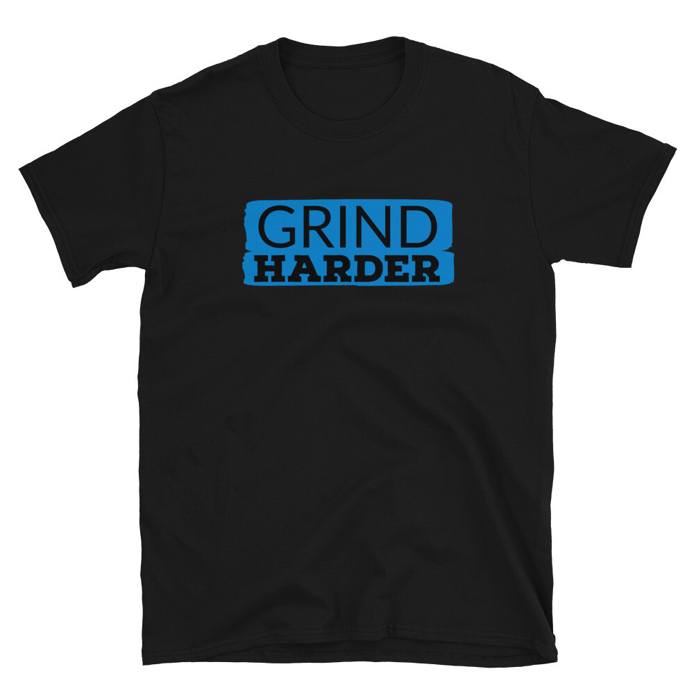 GRIND HARDER UNISEX SHORT SLEEVE, Color: Black, Size: S