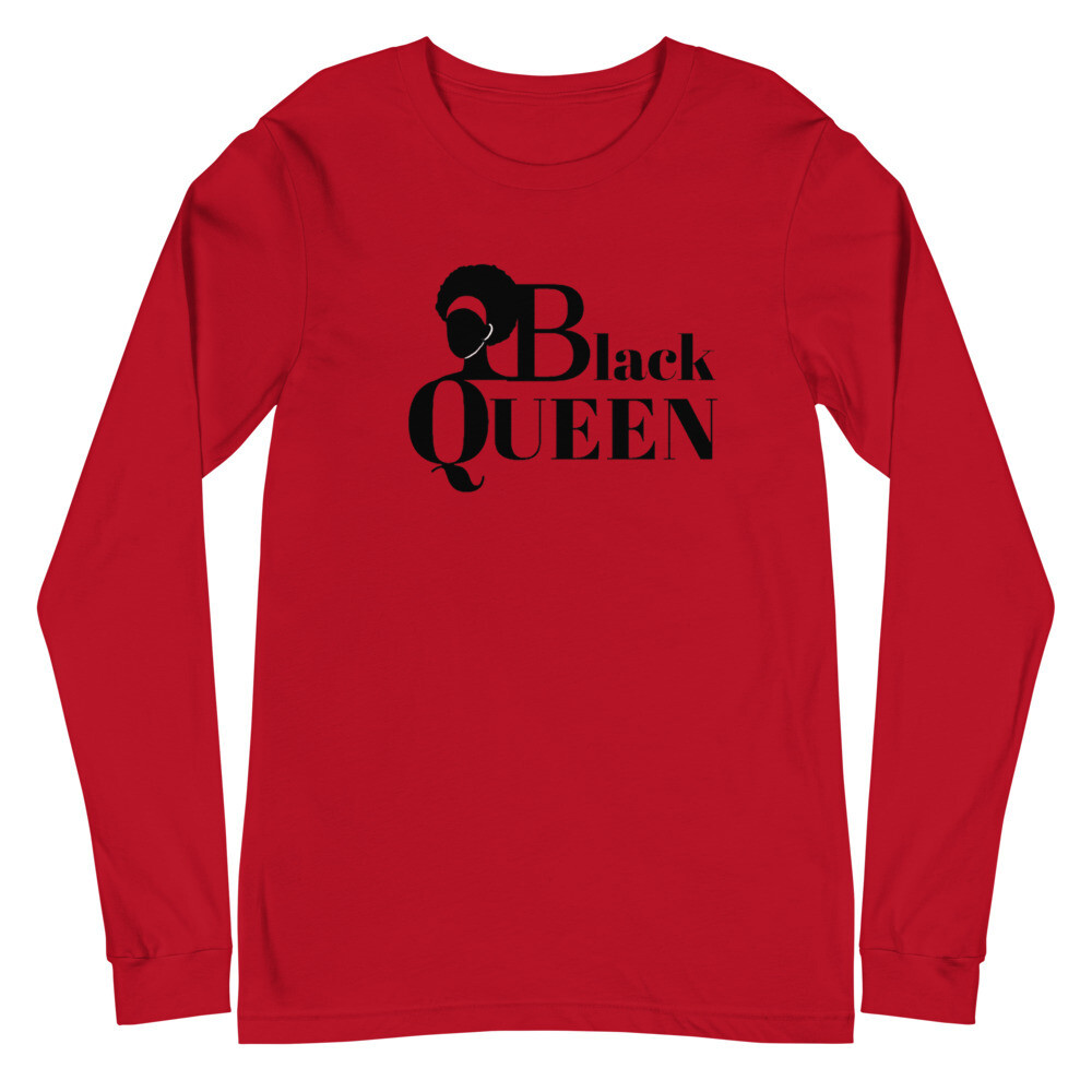 BLACK QUEEN LONG SLEEVE, Color: Red, Size: XS