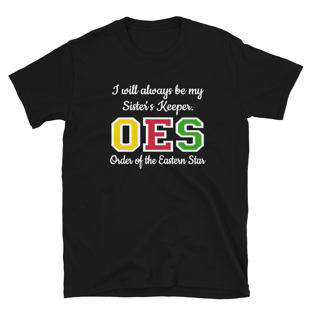 OES SISTER&#39;S KEEPER WHT FONT SHORT SLEEVE
