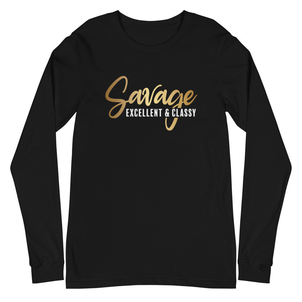 SAVAGE EXCELLENCE LONG SLEEVE, Color: Black, Size: XS