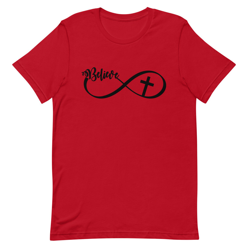BELIEVE INFINITY SHORT SLEEVE, Color: Red, Size: S