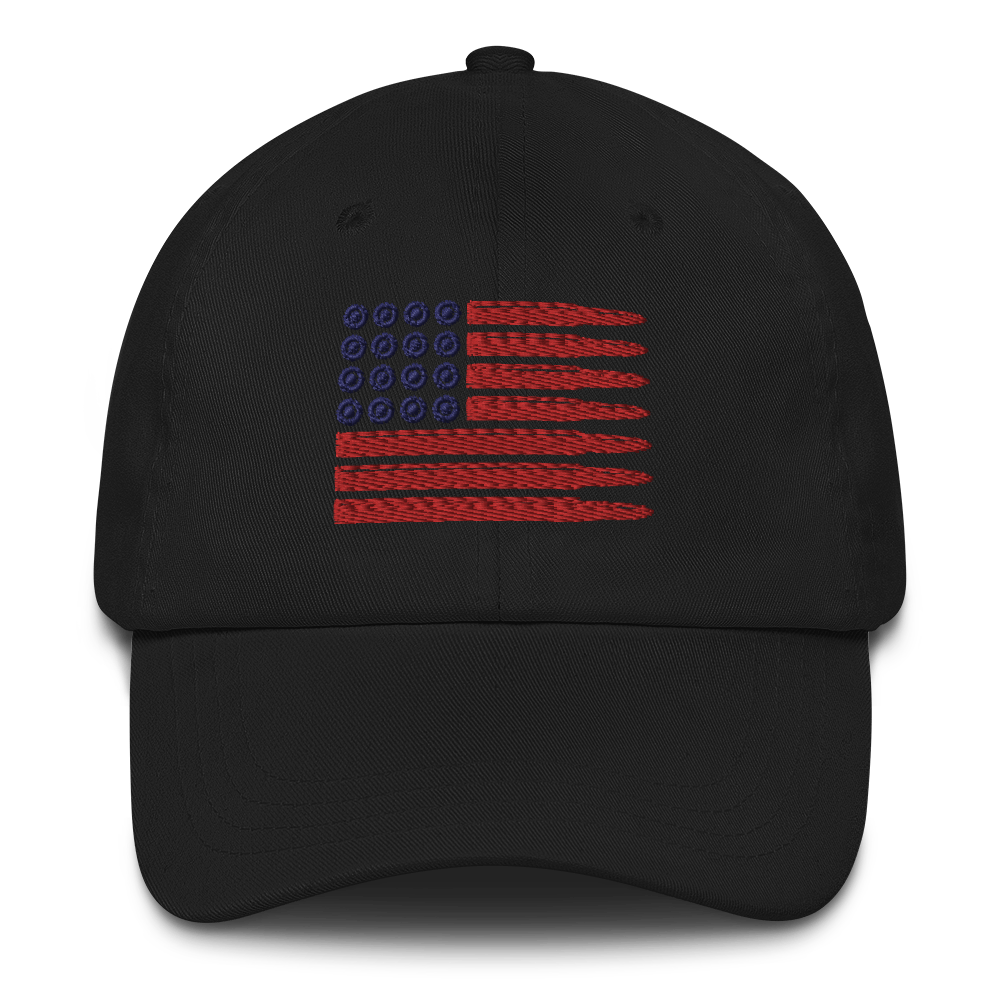 BULLET FLAG HAT, Color: Black