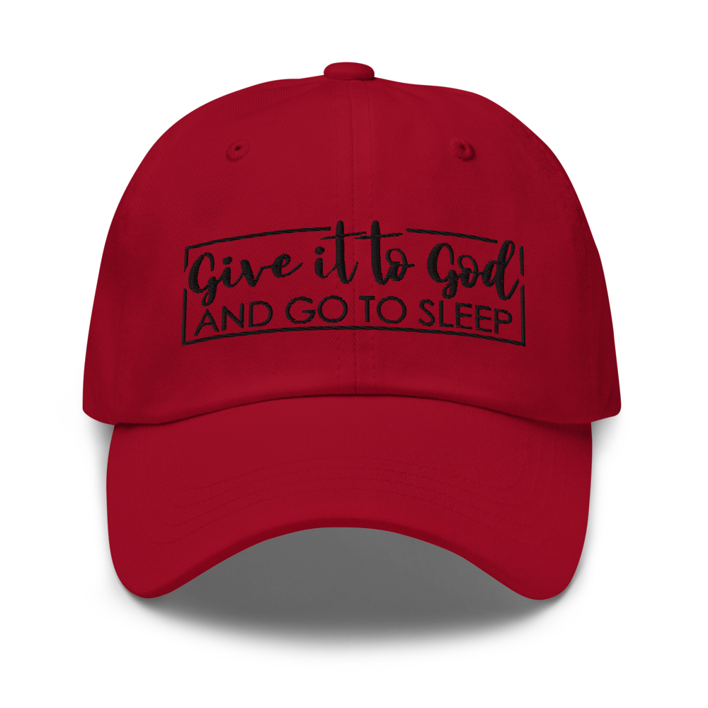 GIVE IT TO GOD HAT, Color: Cranberry