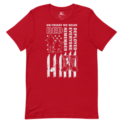 RED SHORT SLEEVE UNISEX T-SHIRT