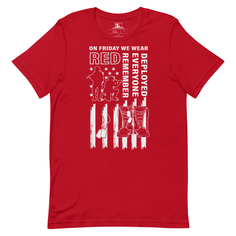 RED SHORT SLEEVE UNISEX T-SHIRT, Size: S