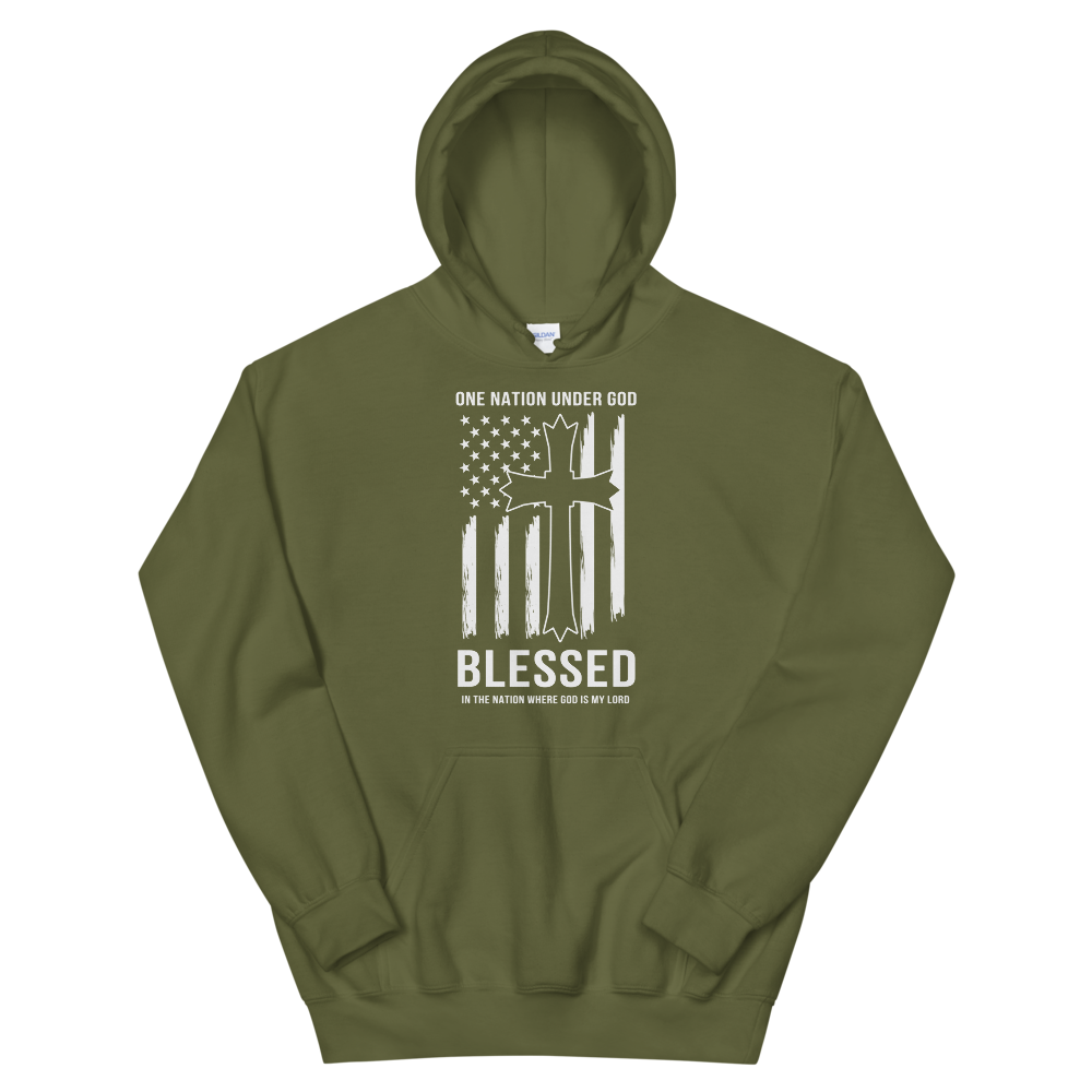 BLESSED AMERICAN FLAG UNISEX HOODIE 
