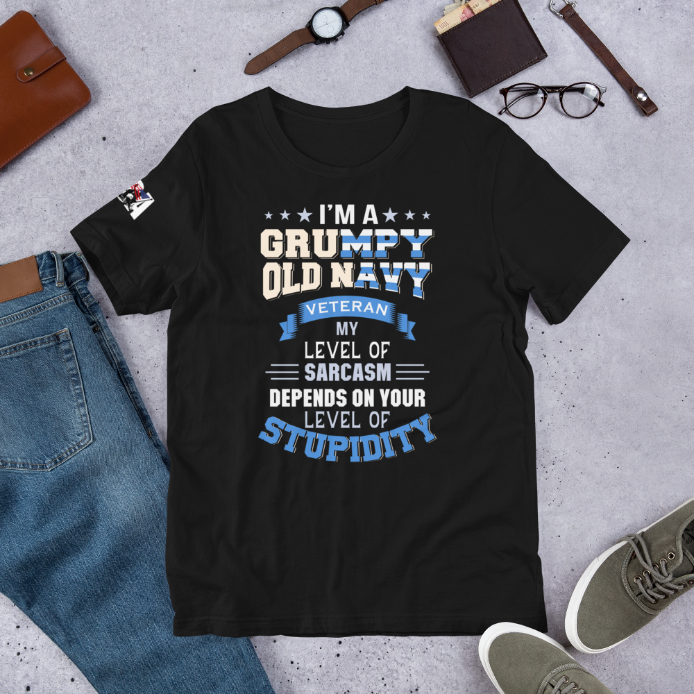 GRUMPY NAVY VETERAN SHORT-SLEEVE UNISEX T-SHIRT 