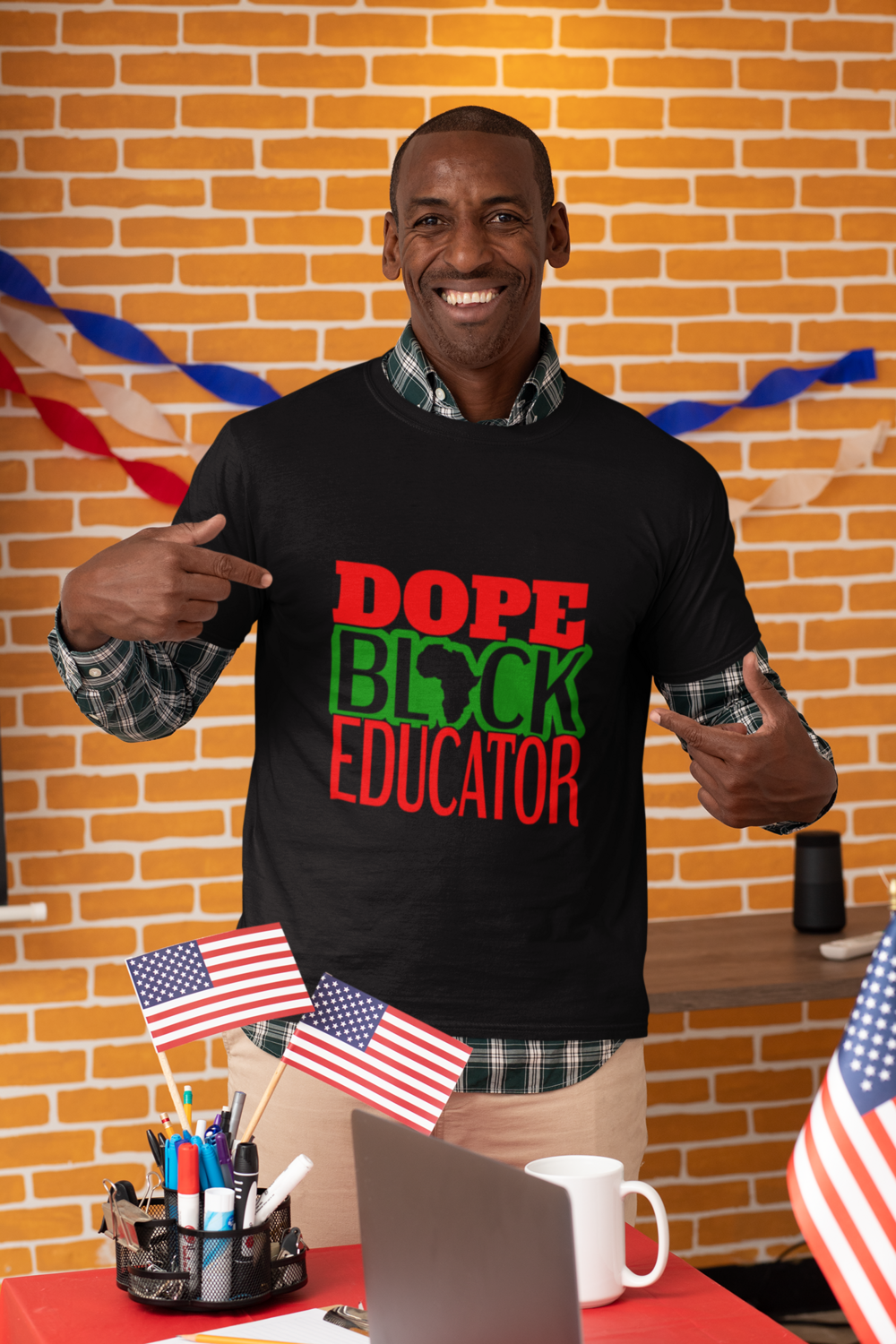 DOPE BLACK EDUCATOR SHORT-SLEEVE UNISEX T-SHIRT 