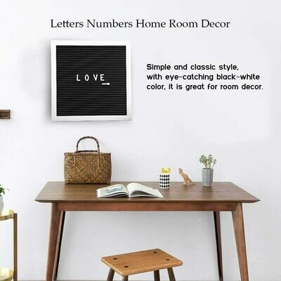 Changeable Numbers Message Board for Room Décor With 147 Letters & Numbers Board Felt Letter Board Sign (25cm*25cm)