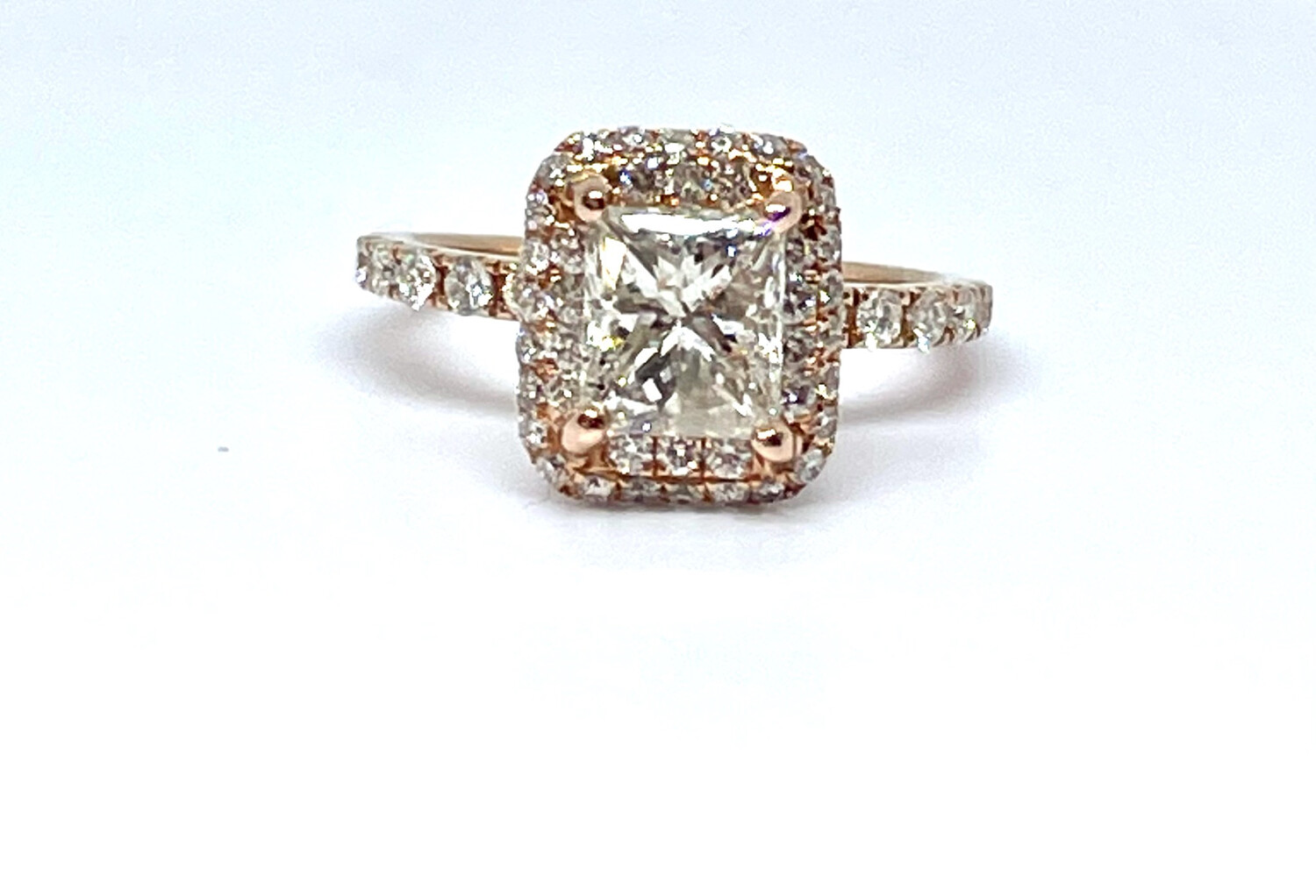 14k Rose Gold 2 1/2 Ctw Diamond Ring