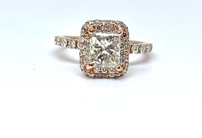 14k Rose Gold 2 1/2 Ctw Diamond Ring