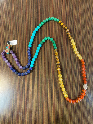 Seven Chakra Mala Stone Necklace