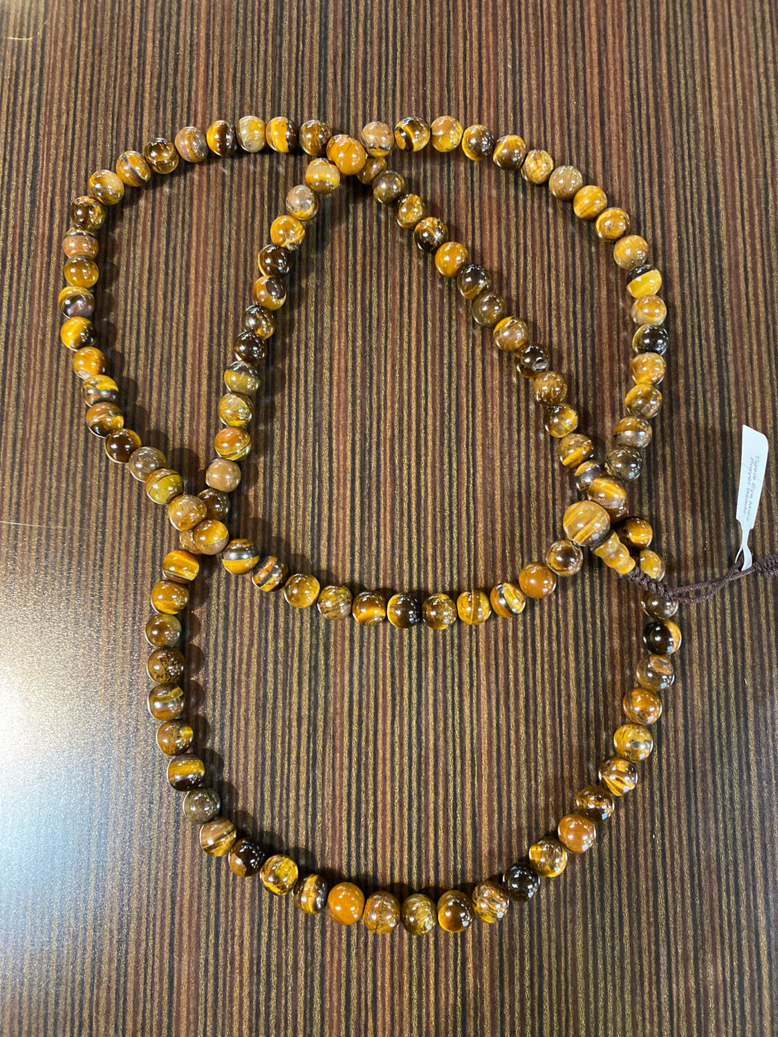Tigers Eye Mala Prayer Bead Necklace