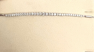 14K White Gold 1/2ctw Diamond Slider Tennis Bracelet