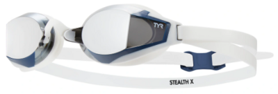 STEALTH X RACING GOGGLE MIRRORED LGSTLXM SILVER/WHITE 658