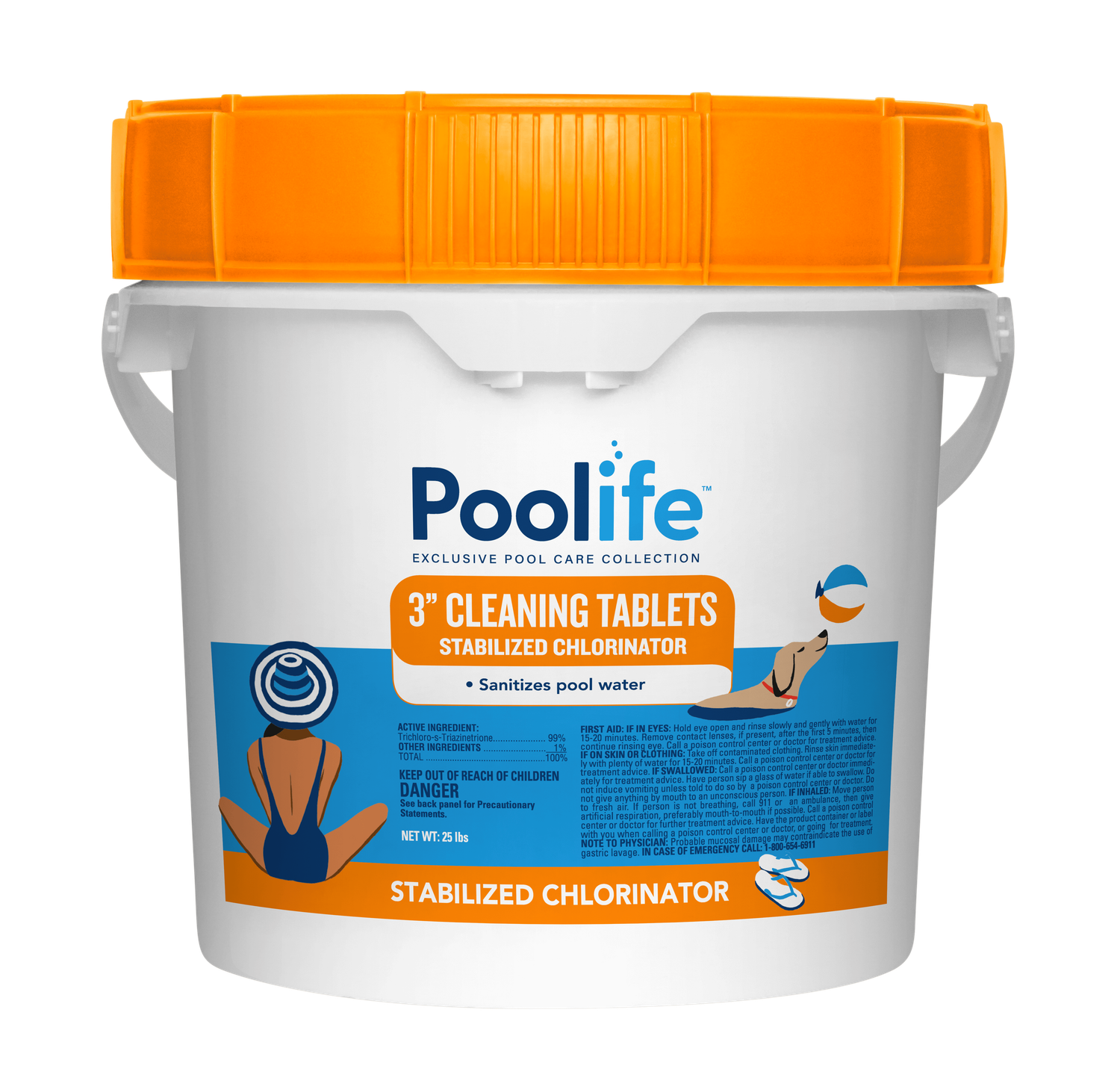POOLIFE 3&quot; CLEANING TABS 25LB 42116